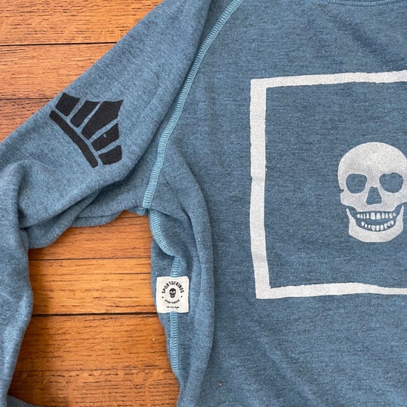 Sport of Kings Sweatshirt Men’s Sm Blue Crew Pullover Skull Crewneck Made in USA - Picture 6 of 9